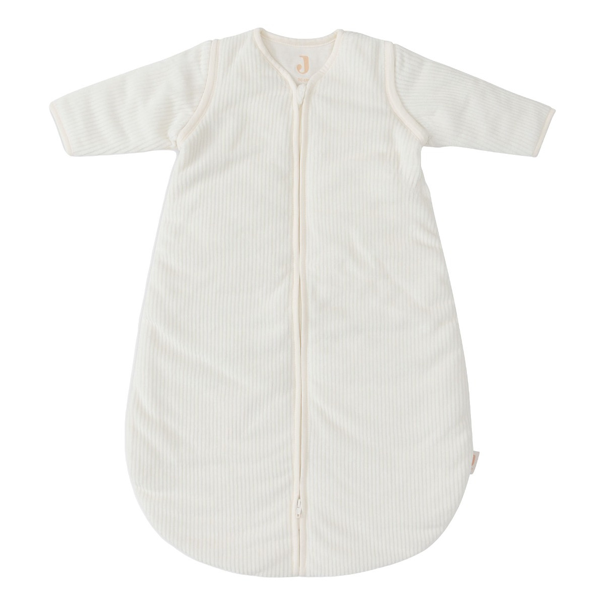 Jollein Rib Ivory Round 90 cm Slaapzak met Afritsbare Mouwen