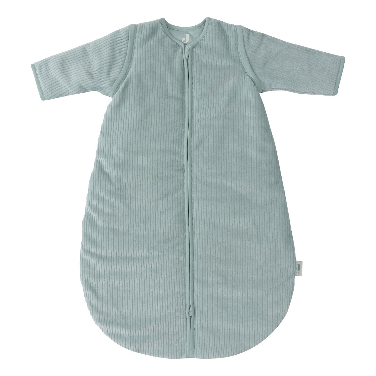 Jollein Rib Sea Green Round 110 cm Slaapzak met Afritsbare Mouwen