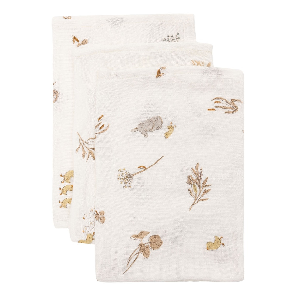 Jollein Riverside 3 Stuks Hydrofiel Washandjes