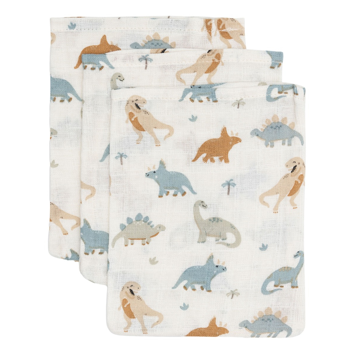 Jollein Roarsome 3 Stuks Hydrofiel Washandjes