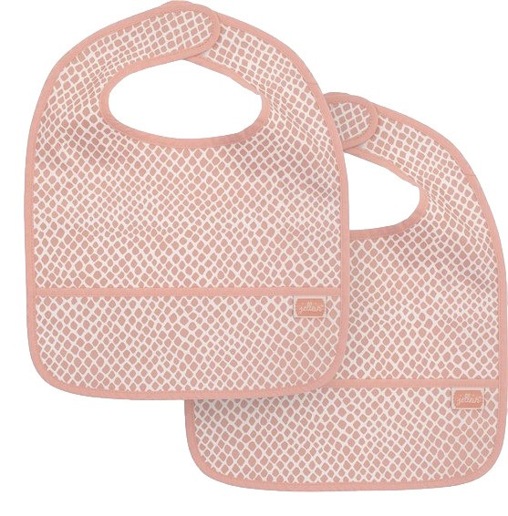 Jollein Snake Pale Pink 2-pack Waterproof Slabber