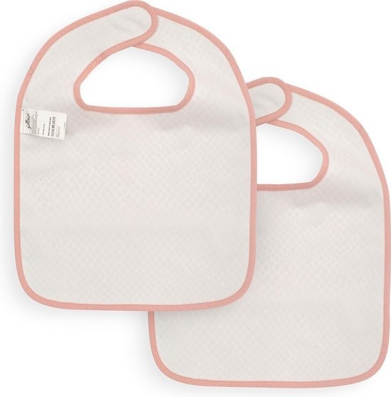 Jollein Snake Pale Pink 2-pack Waterproof Slabber