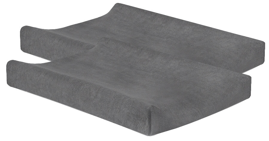 Jollein Storm Grey Badstof Aankleedkussenhoes 2 Stuks