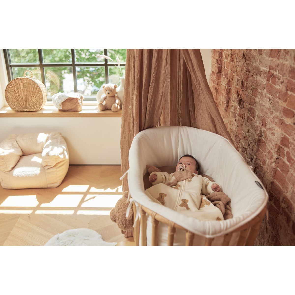 Jollein Teddy Bear 90 cm Slaapzak met Afritsbare Mouwen