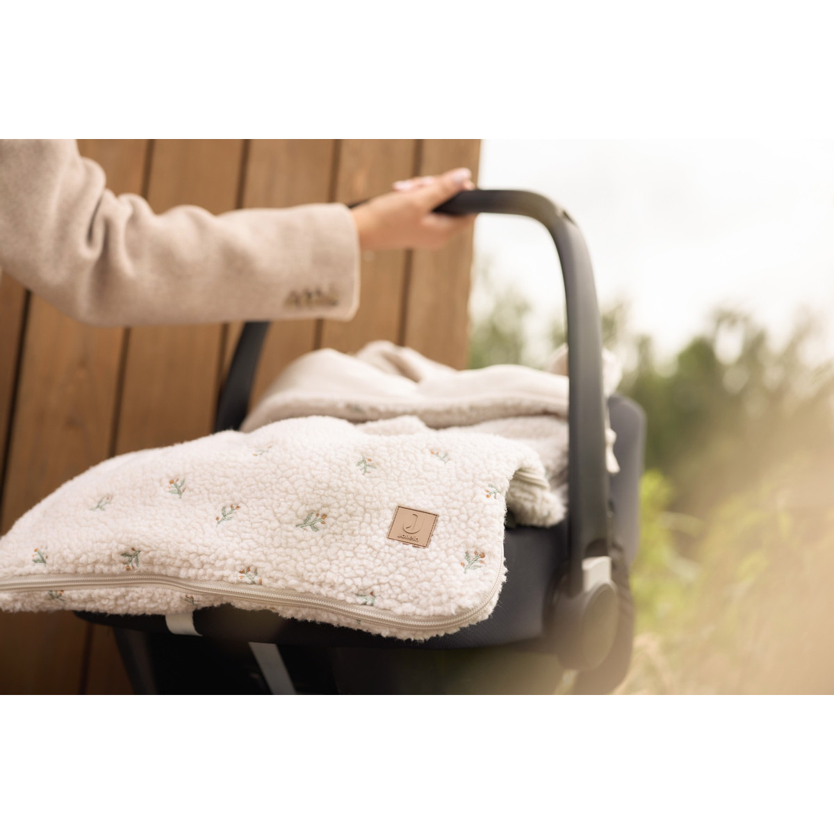 Jollein Teddy Lovely Biscuit 3/5 punts 0-9 Maanden Autostoel Voetenzak