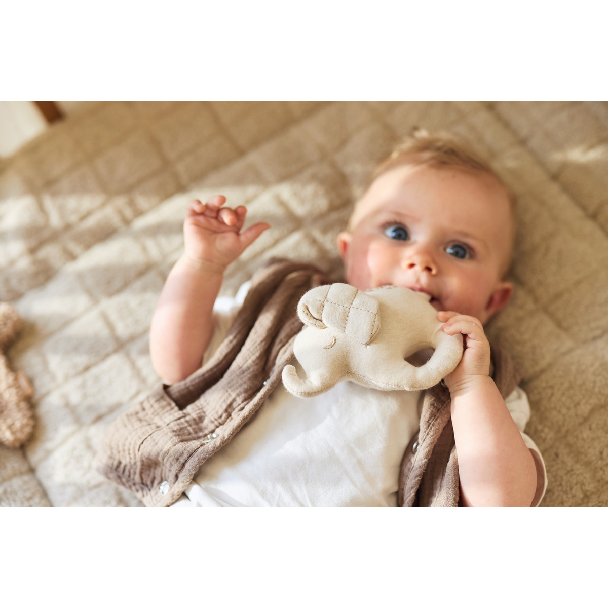 Jollein Teddy Warm Sand 75 x 95 cm Boxkleed