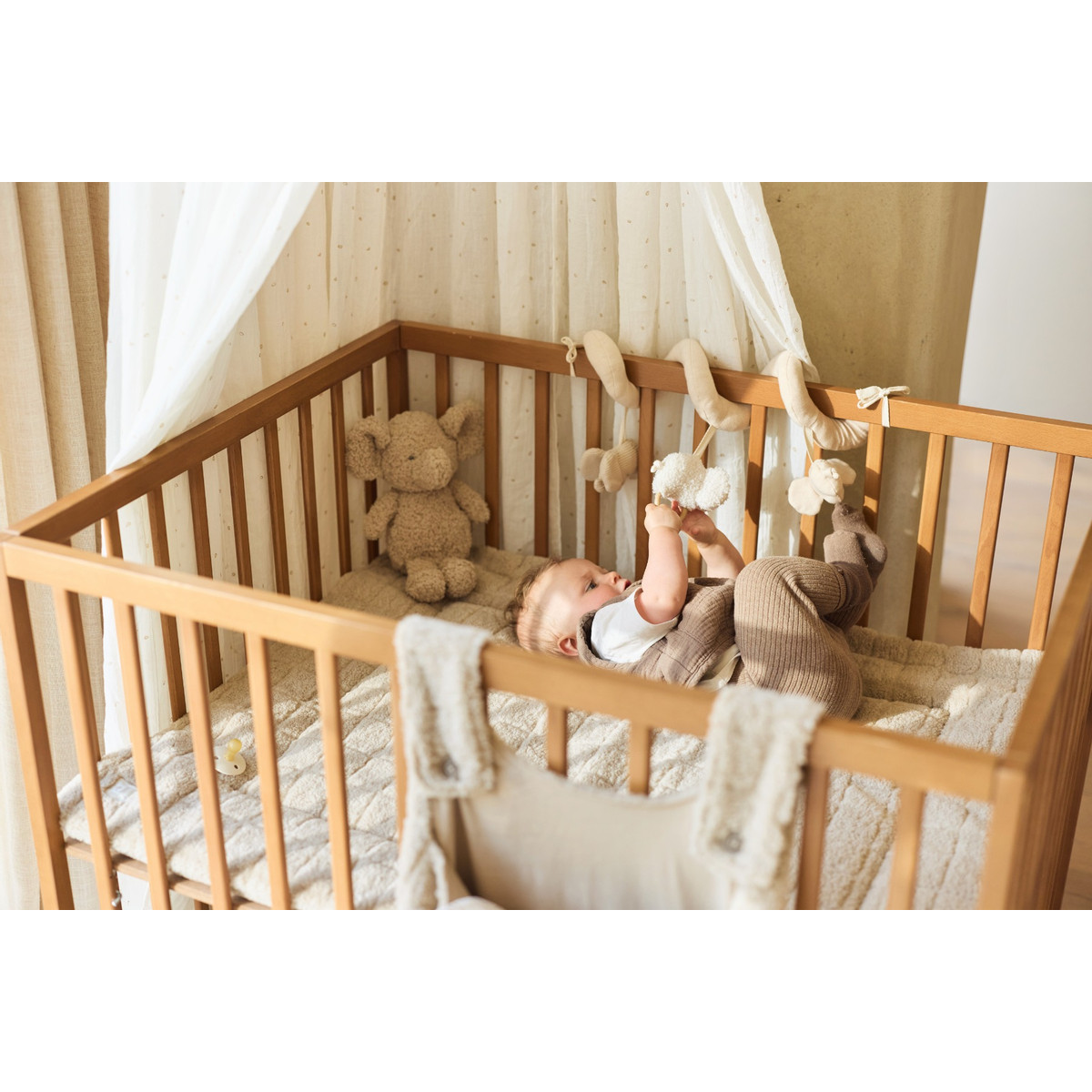 Jollein Teddy Warm Sand 75 x 95 cm Boxkleed