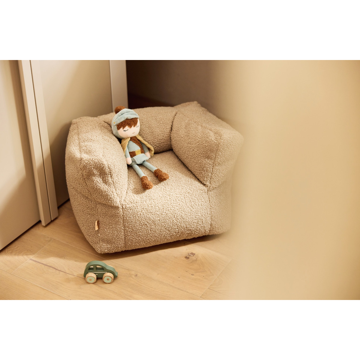 Jollein Teddy Warm Sand Kinderfauteuil Beanbag