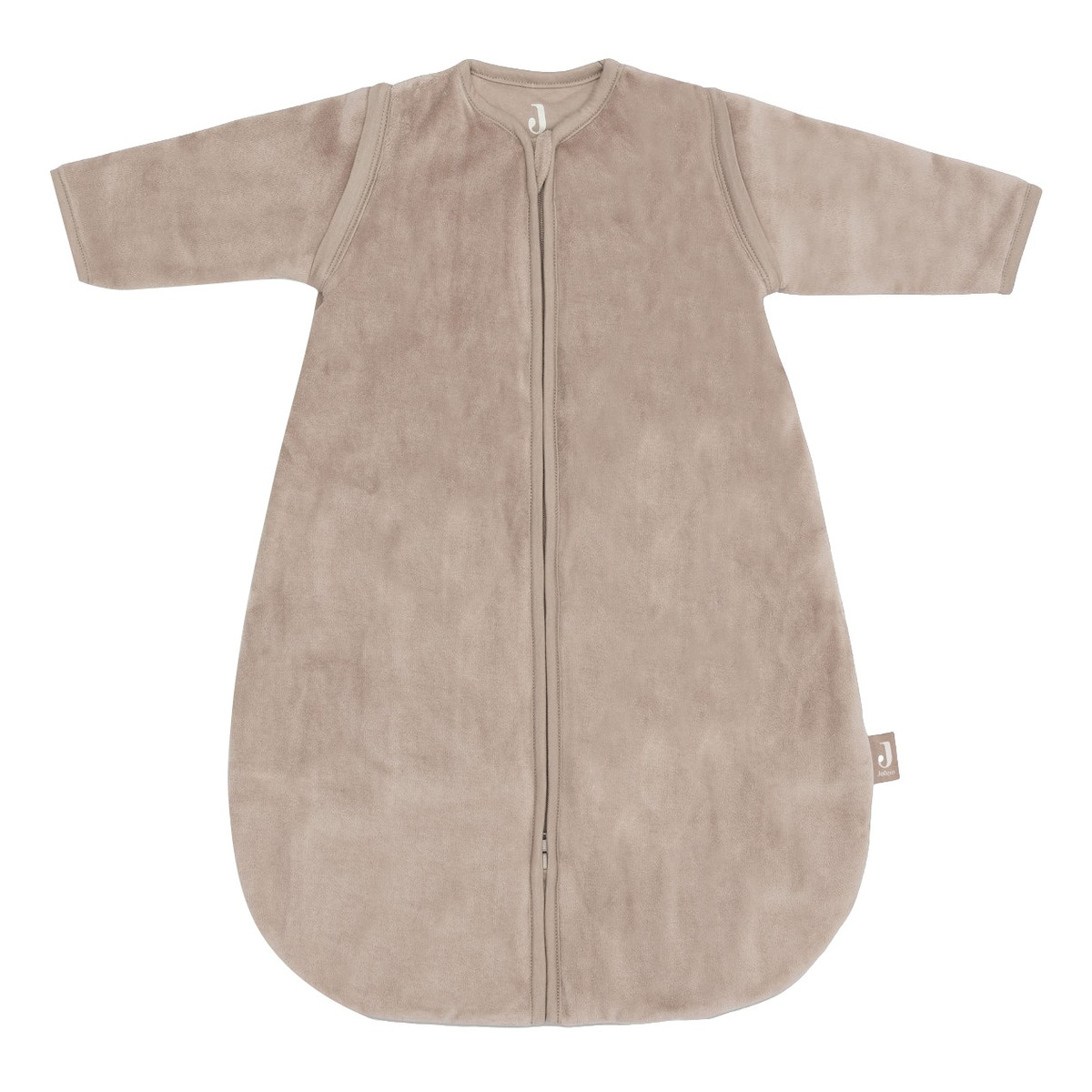 Jollein Velvet Milky Coffee 60 cm Slaapzak met Afritsbare Mouwen
