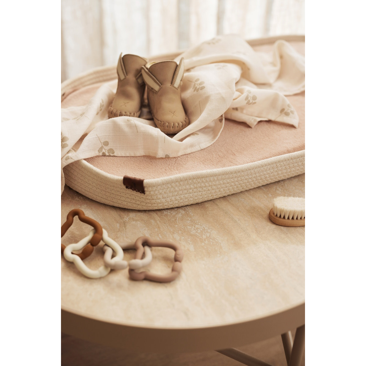 Jollein Wild Rose Badstof Aankleedkussenhoes