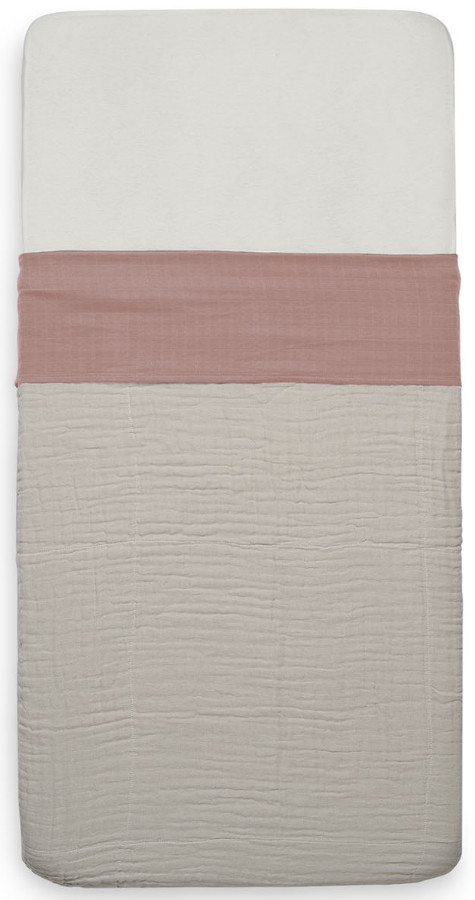 Jollein Wrinkled Cotton Rosewood 120 x 150 cm Ledikantlaken