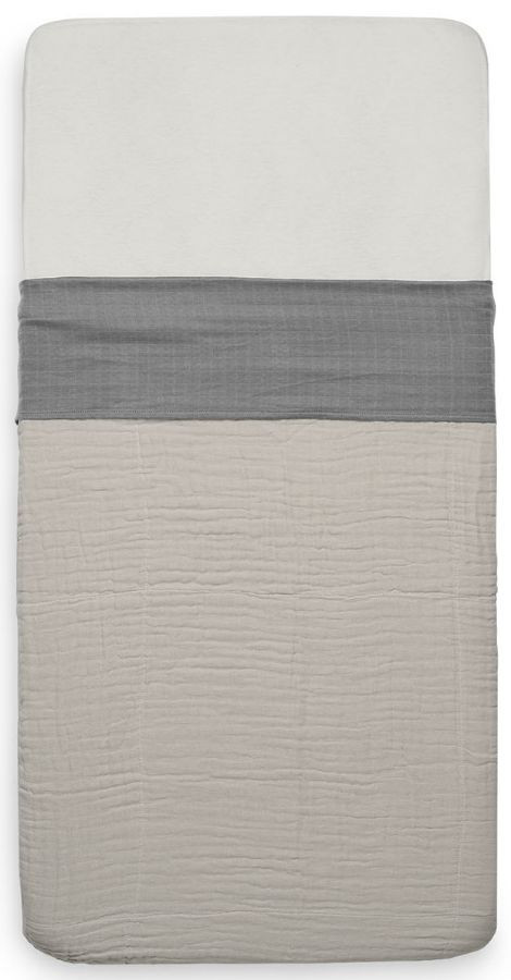 Jollein Wrinkled Cotton Storm Grey 120 x 150 cm Ledikantlaken