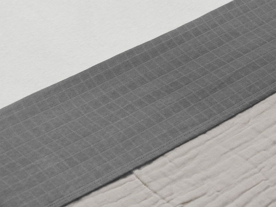Jollein Wrinkled Cotton Storm Grey 120 x 150 cm Ledikantlaken