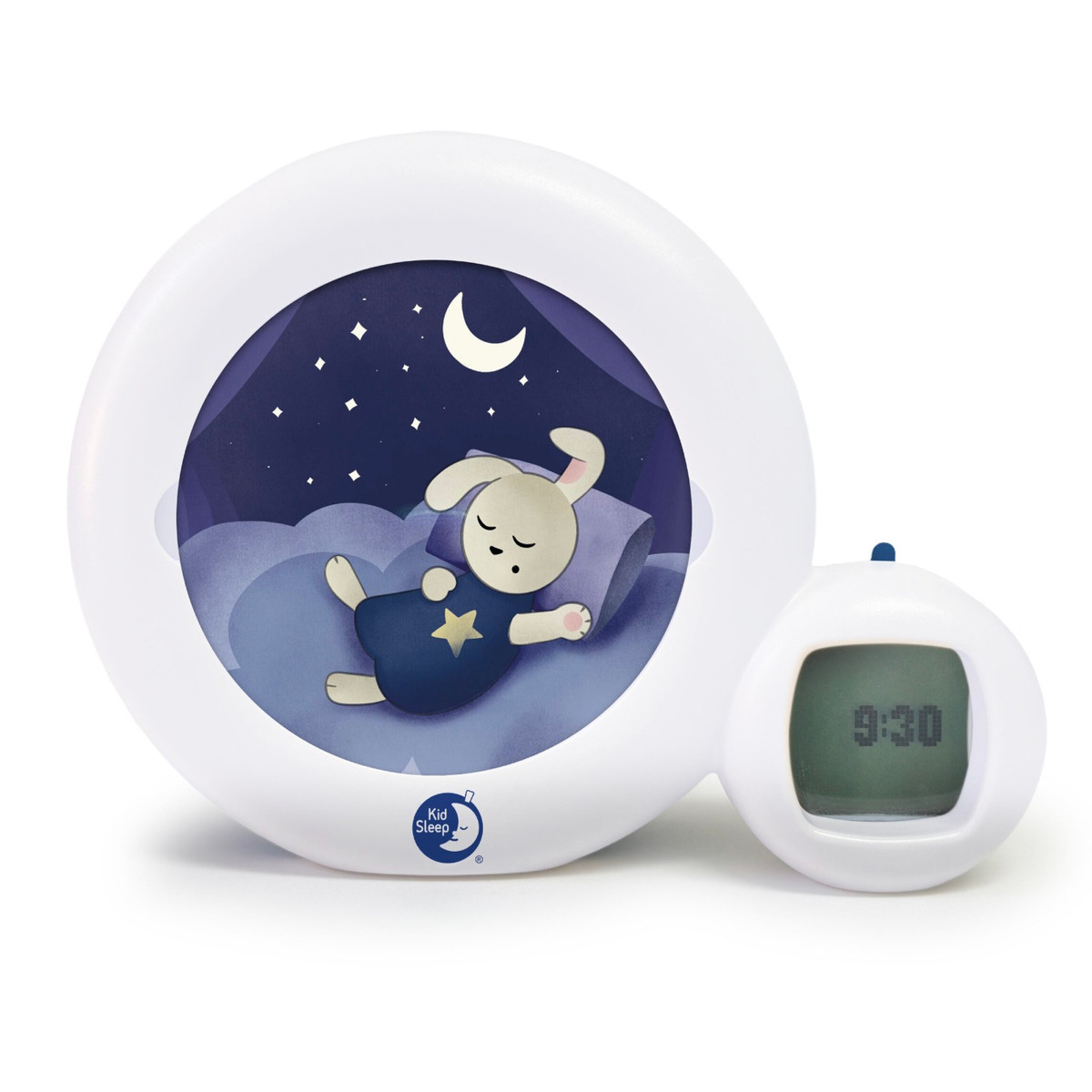 KidSleep Moon Wit/Blauw Slaaptrainer en Kinderwekker