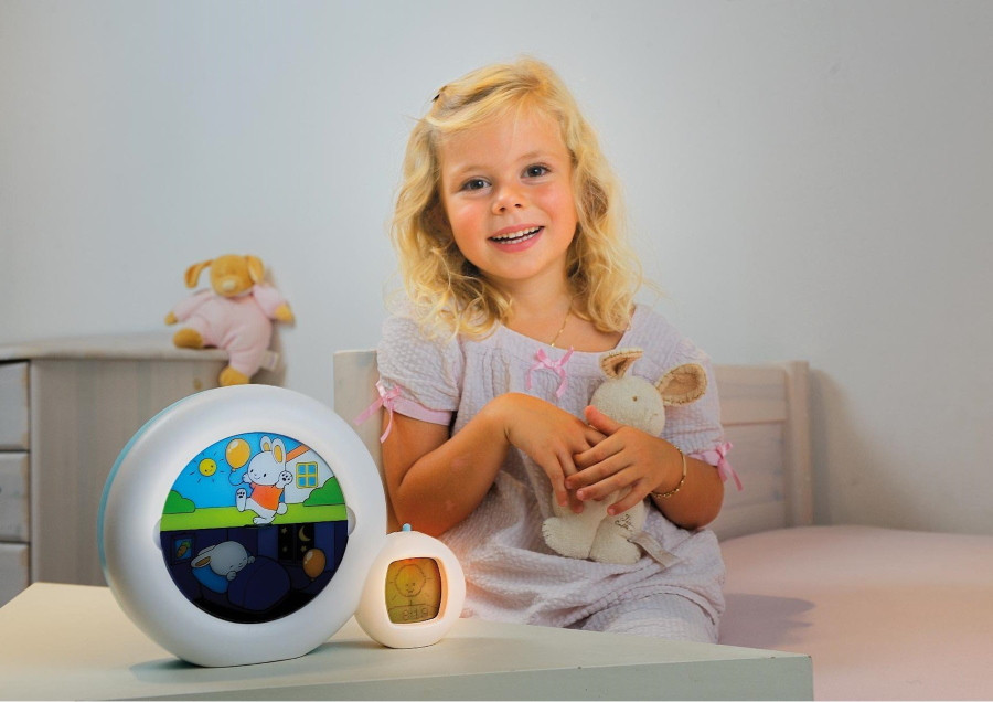 KidSleep Moon Wit/Blauw Slaaptrainer en Kinderwekker