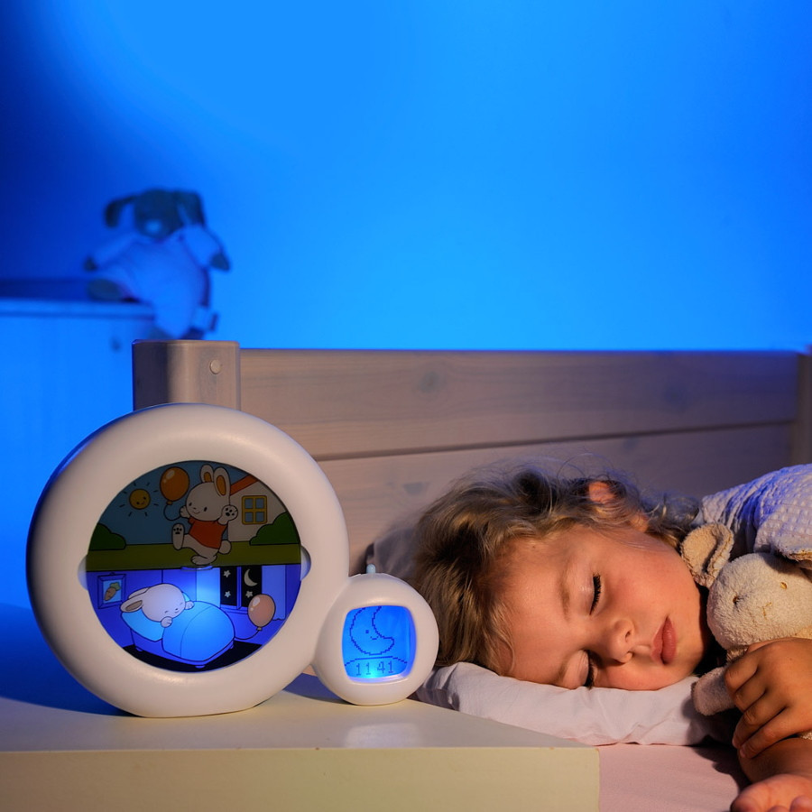 KidSleep Moon Wit/Blauw Slaaptrainer en Kinderwekker