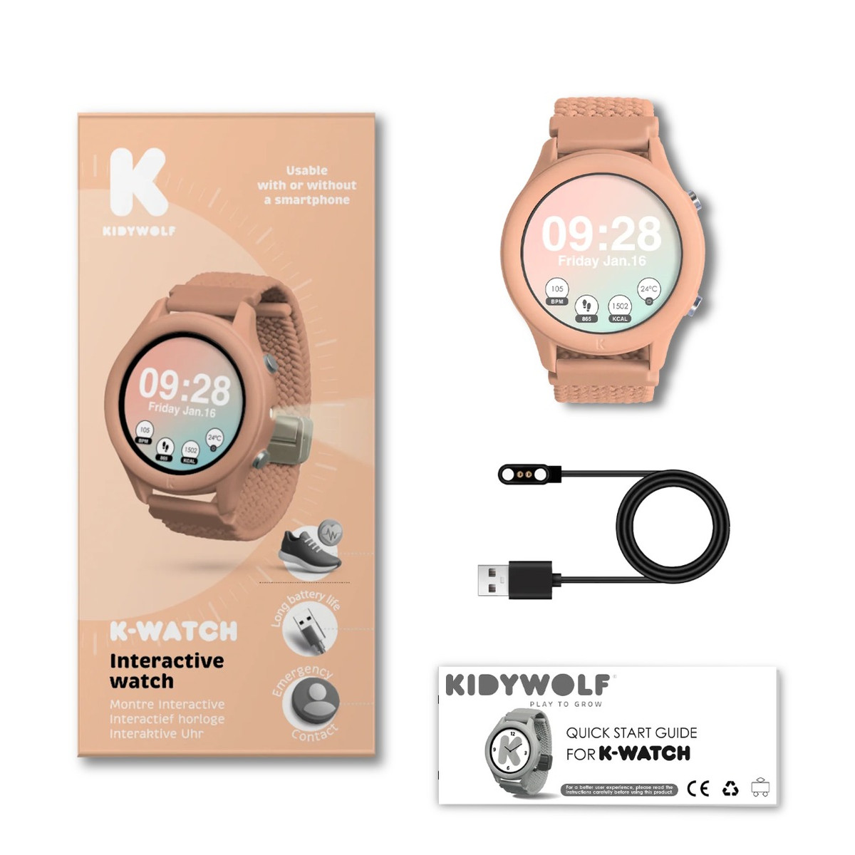 Kidywolf Kidywatch Coral Kinder Smartwatch