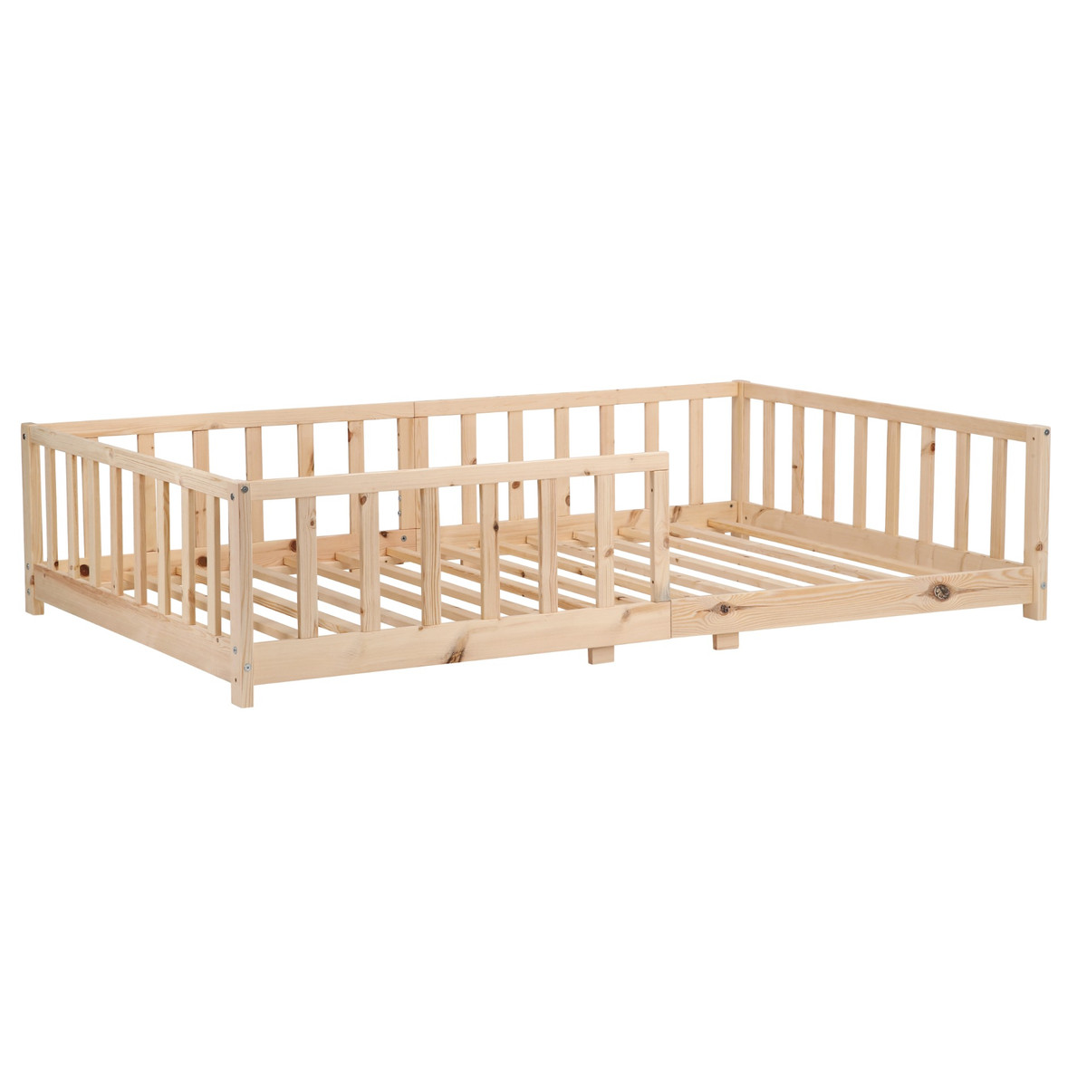 Kukka 120 x 190/200 cm Naturel Houten Vloerbed