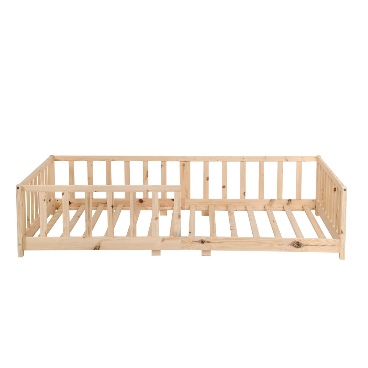 Kukka 120 x 190/200 cm Naturel Houten Vloerbed