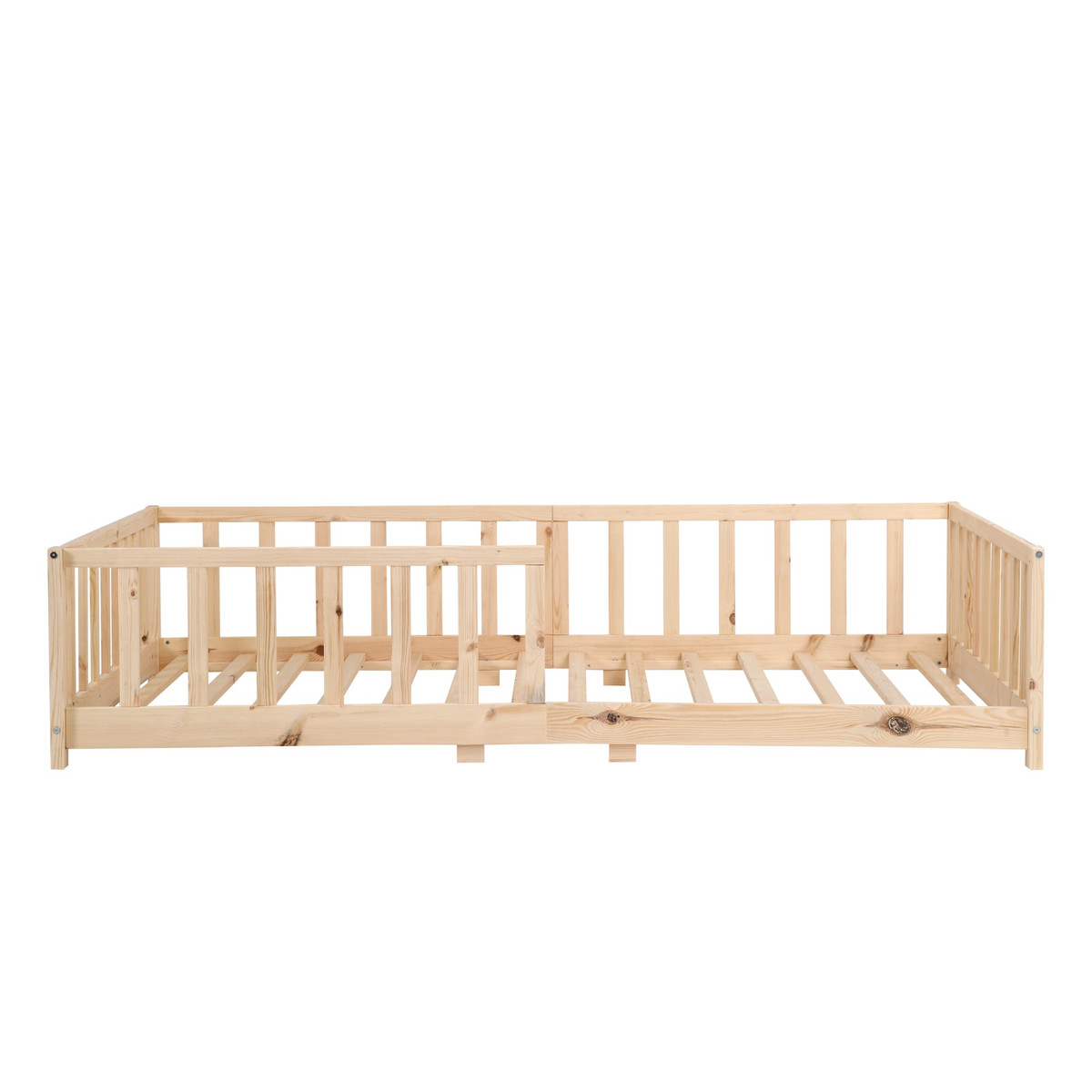 Kukka 120 x 190/200 cm Naturel Houten Vloerbed