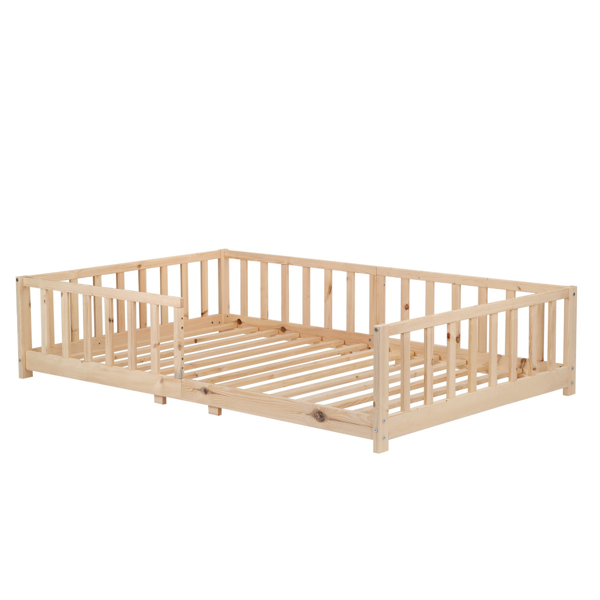 Kukka 120 x 190/200 cm Naturel Houten Vloerbed