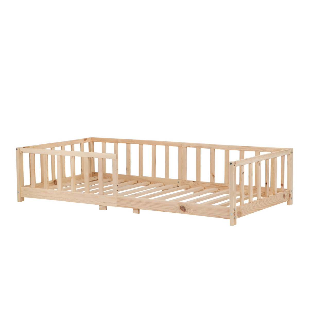 Kukka 90 x 190/200 cm Naturel Houten Vloerbed
