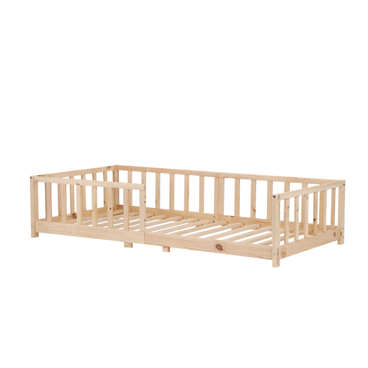 Kukka 90 x 190/200 cm Naturel Houten Vloerbed