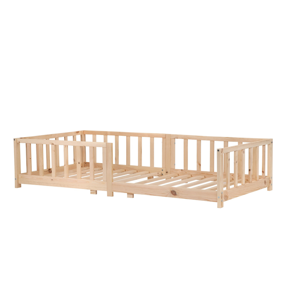 Kukka 90 x 190/200 cm Naturel Houten Vloerbed