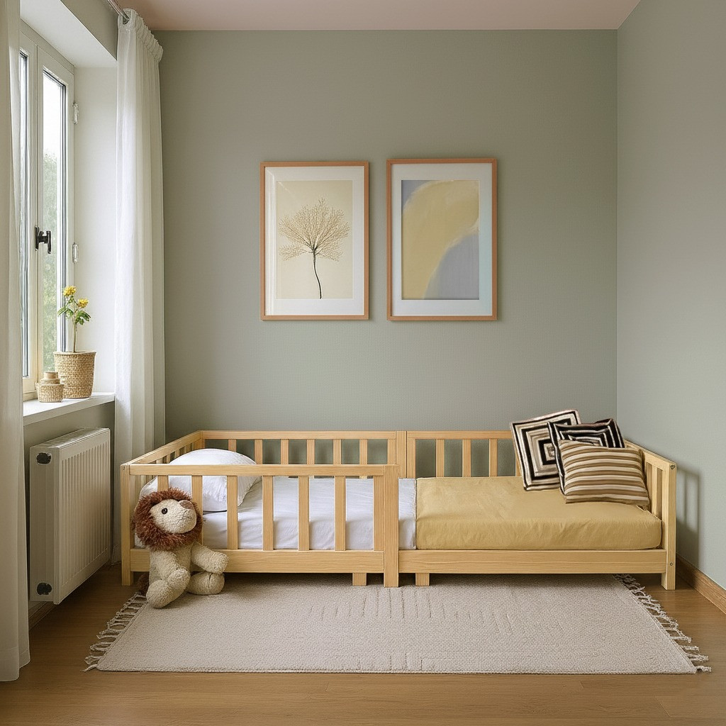 Kukka 90 x 190/200 cm Naturel Houten Vloerbed
