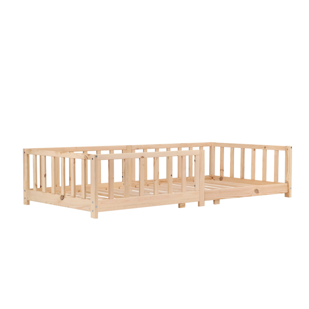 Kukka 90 x 190/200 cm Naturel Houten Vloerbed