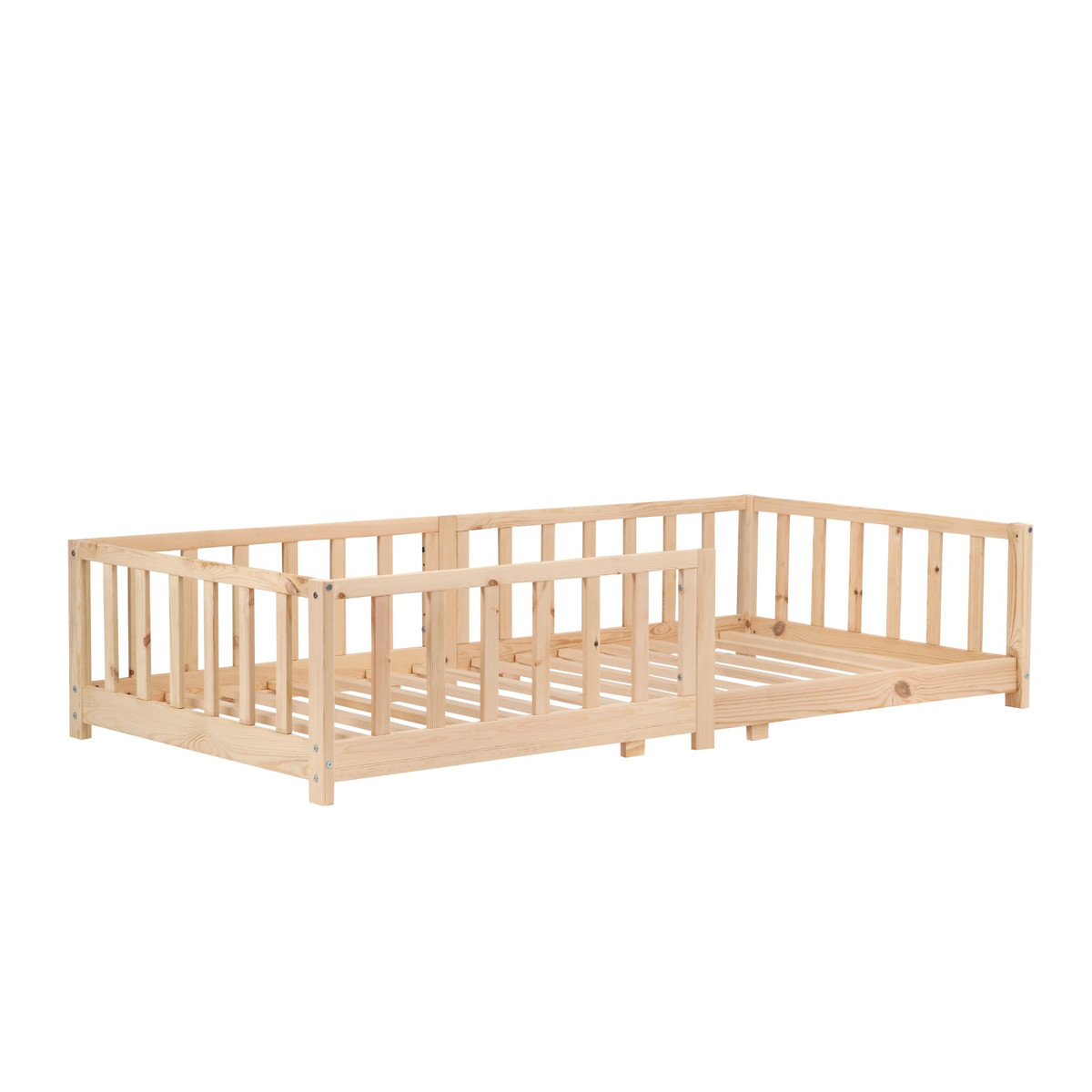 Kukka 90 x 190/200 cm Naturel Houten Vloerbed