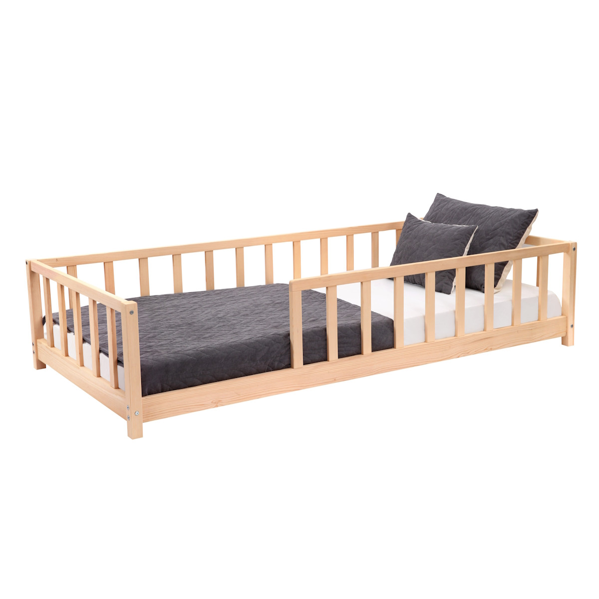 Kukka 90 x 200 cm Naturel Houten Vloerbed