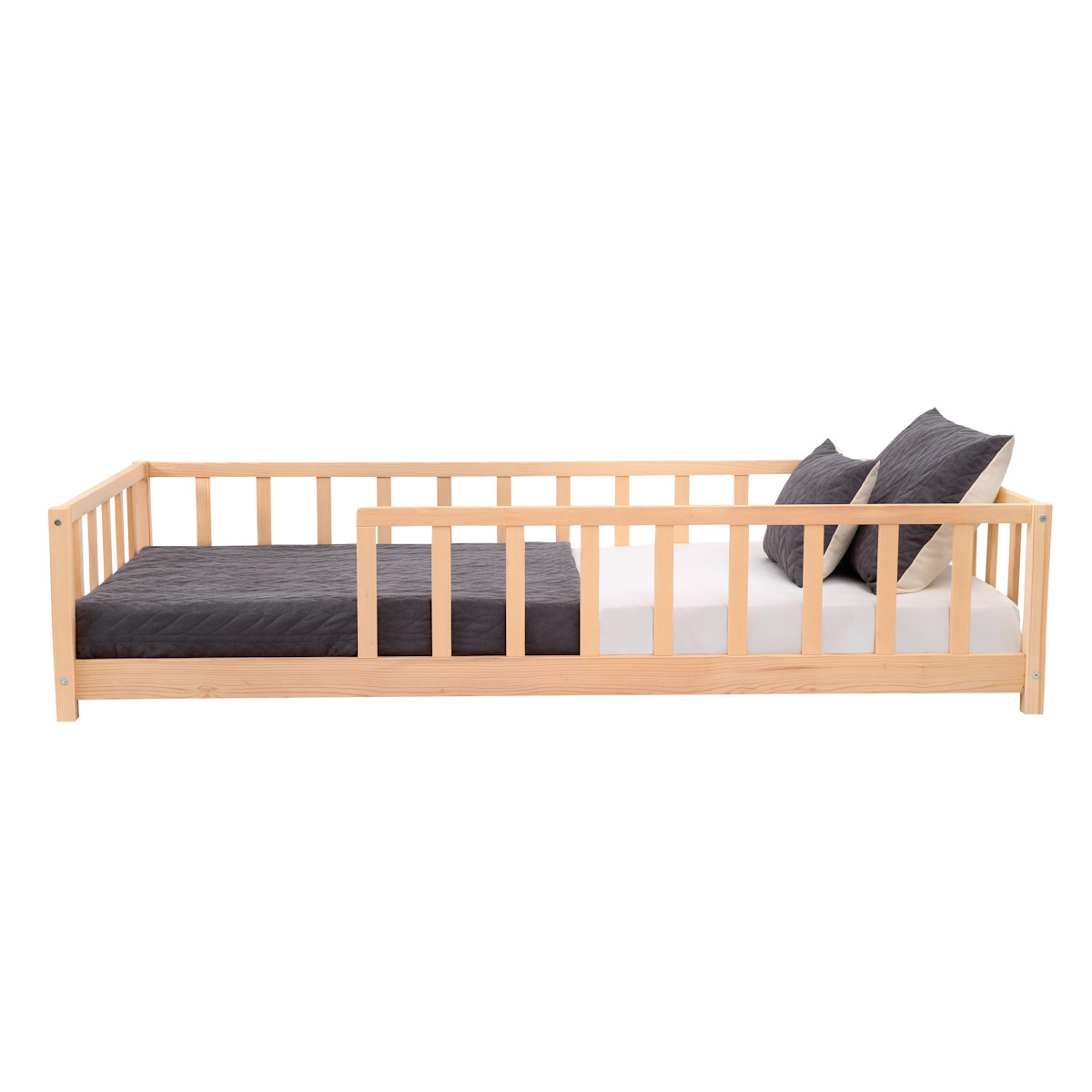 Kukka 90 x 200 cm Naturel Houten Vloerbed