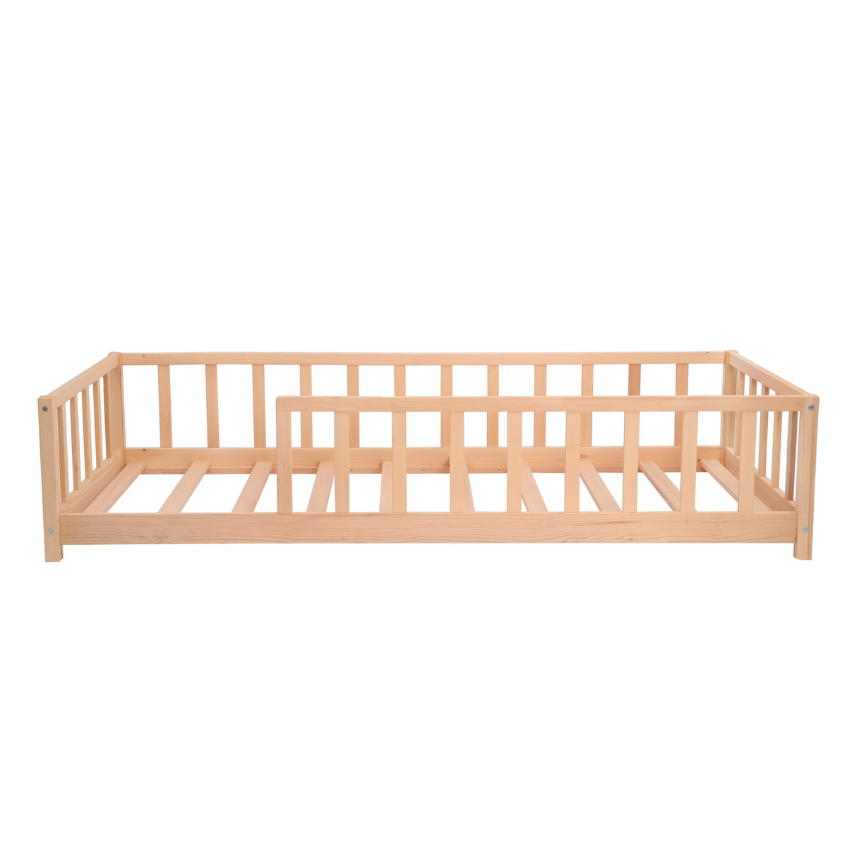 Kukka 90 x 200 cm Naturel Houten Vloerbed