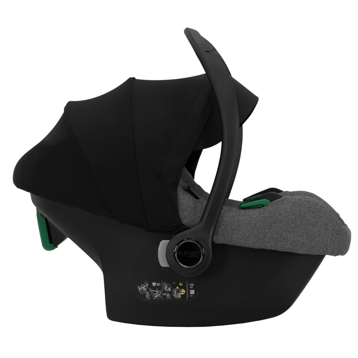 Kunert Booster Black Graphite Tandem Duowagen met 2 Autostoelen