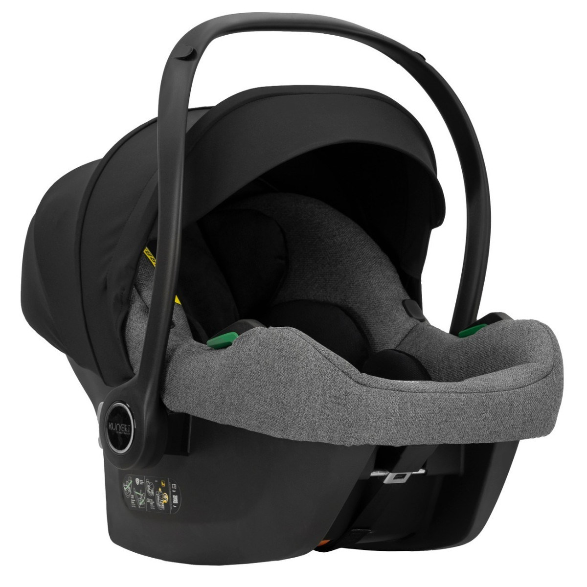 Kunert Booster Black Graphite Tandem Duowagen met 2 Autostoelen