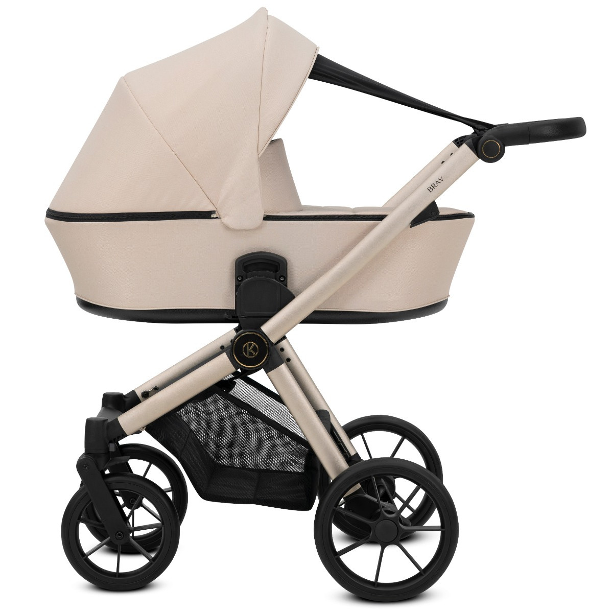 Kunert Brav Black/Champagne 2-in-1 Kinderwagen