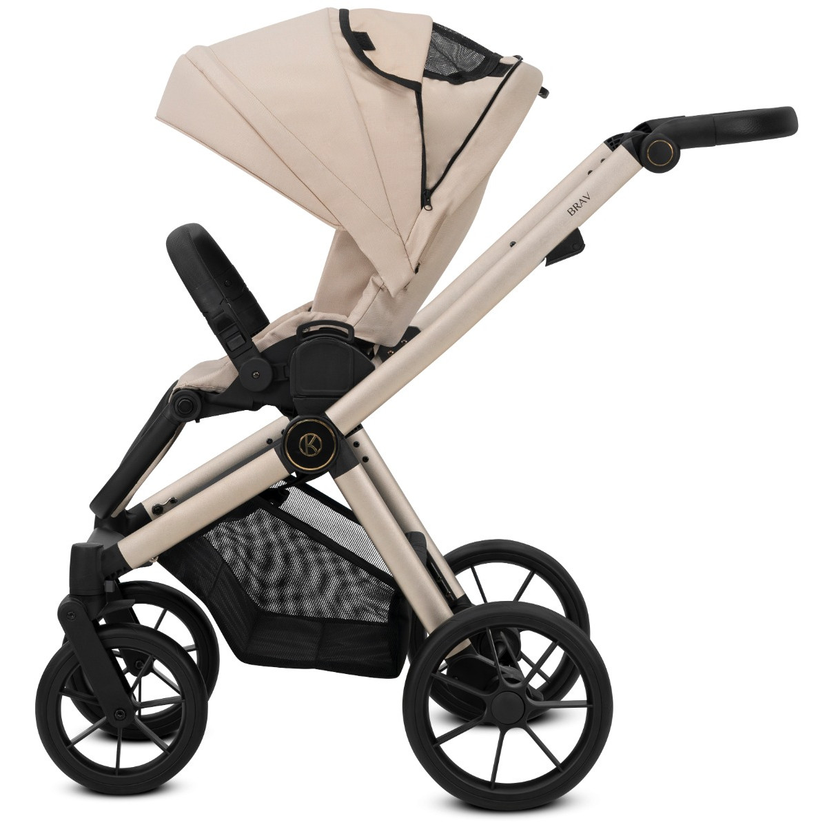 Kunert Brav Black/Champagne 2-in-1 Kinderwagen