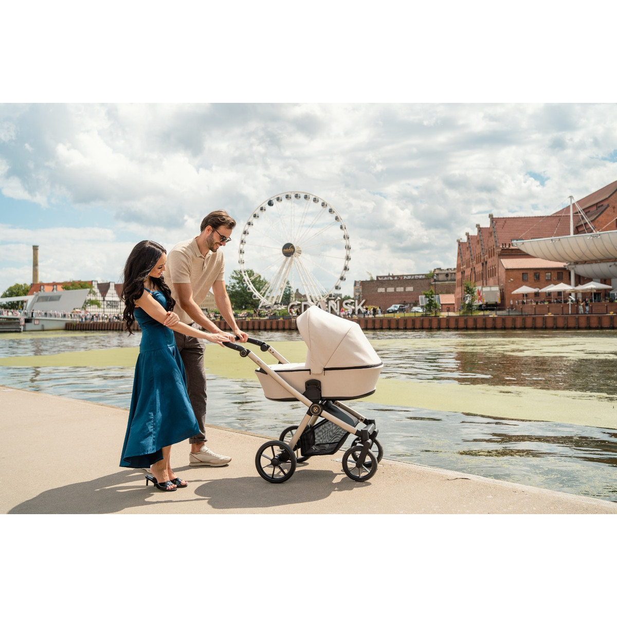 Kunert Brav Black/Champagne 2-in-1 Kinderwagen