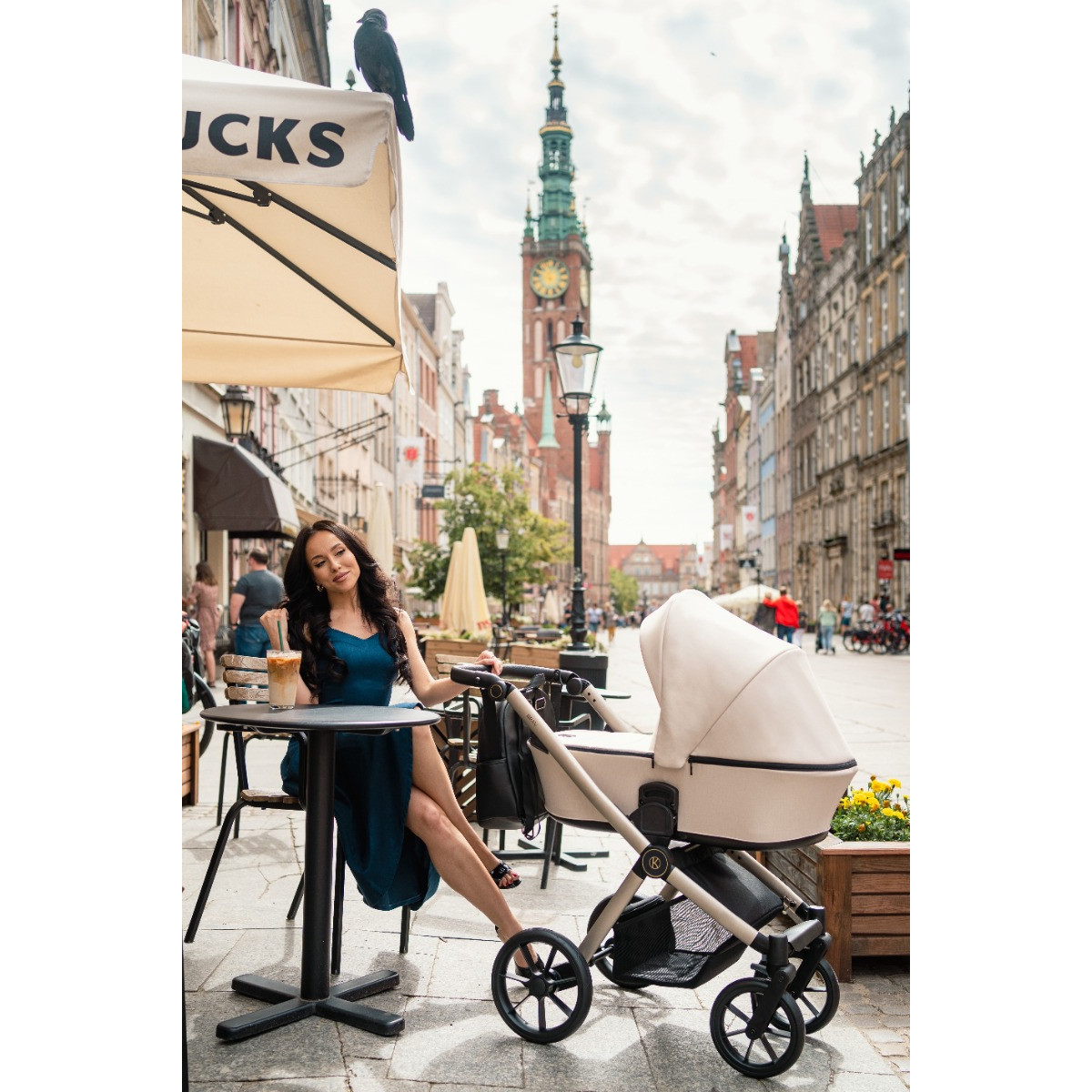Kunert Brav Black/Champagne 2-in-1 Kinderwagen