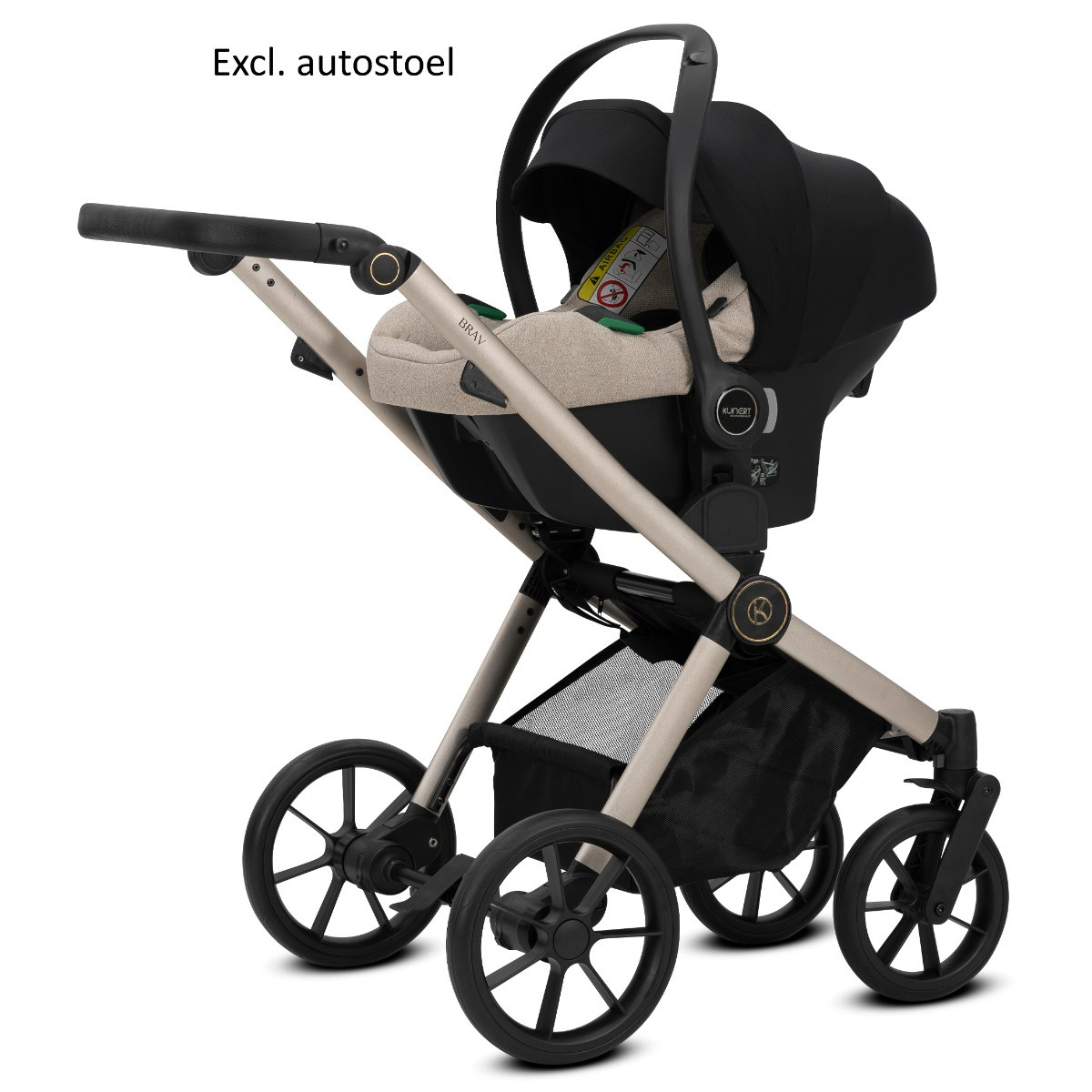 Kunert Brav Black/Champagne 2-in-1 Kinderwagen
