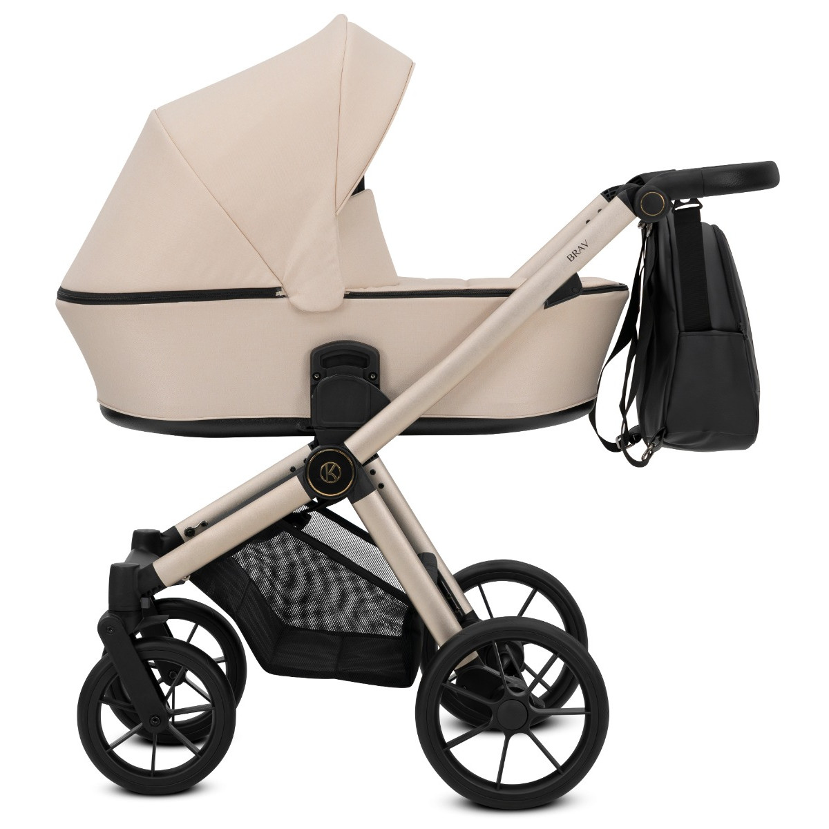 Kunert Brav Black/Champagne 2-in-1 Kinderwagen