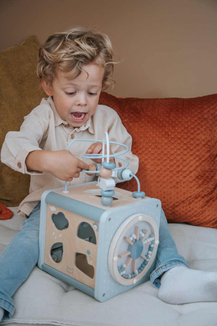 Label Label Nougat Houten Activiteitenkubus