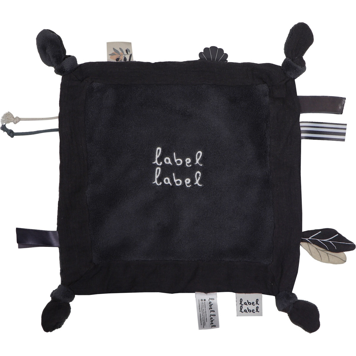 Label Label Donkerblauw Knuffeldoekje