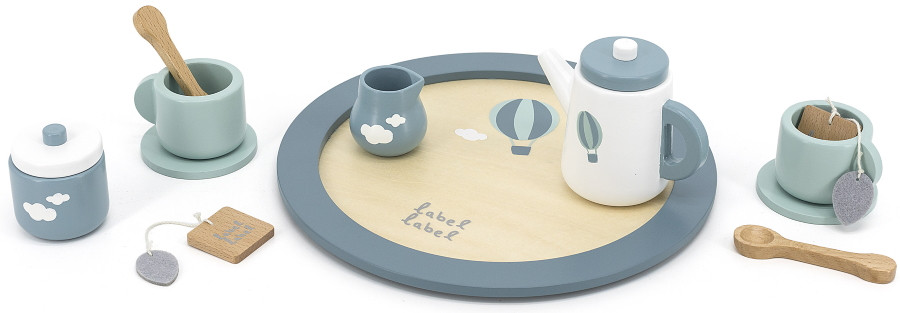 Label Label Groen Houten Theeservies Set