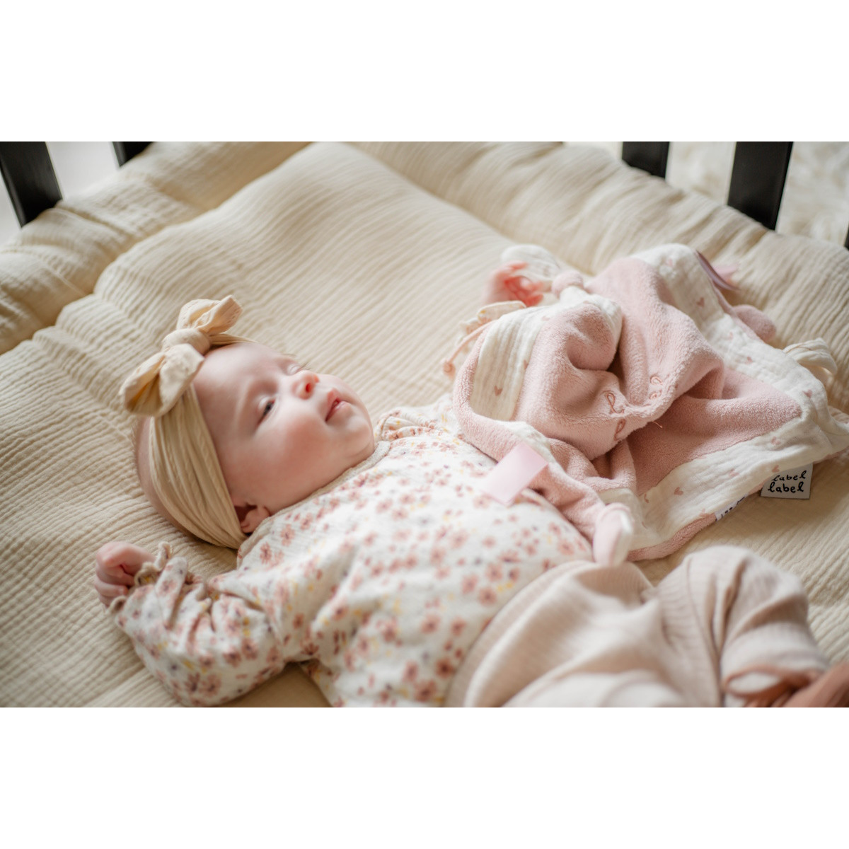 Label Label Hartjes Roze Knuffeldoekje