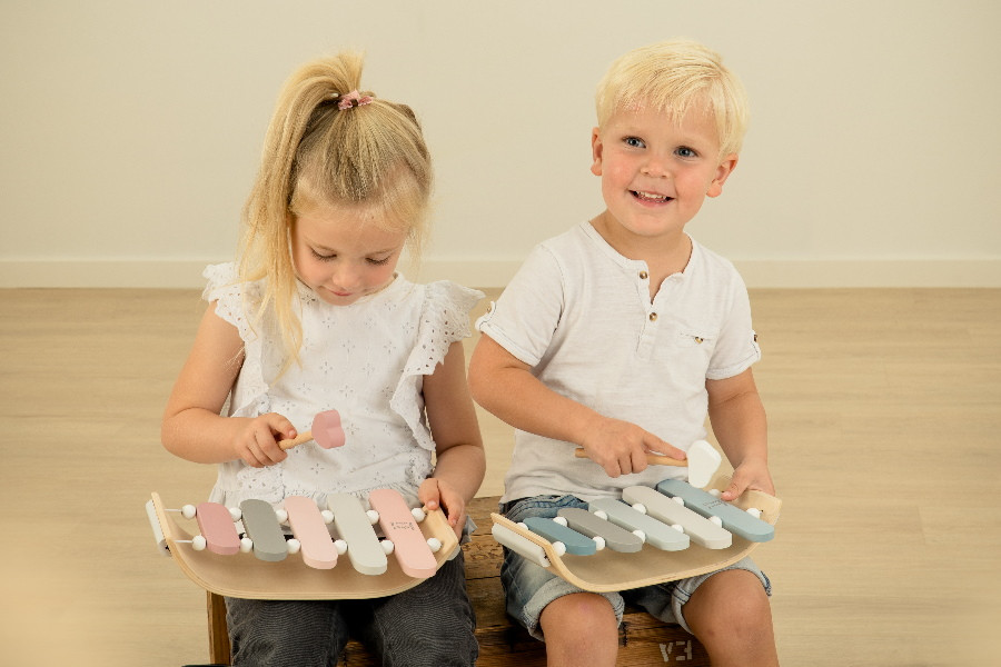 Label Label Roze Houten Xylofoon