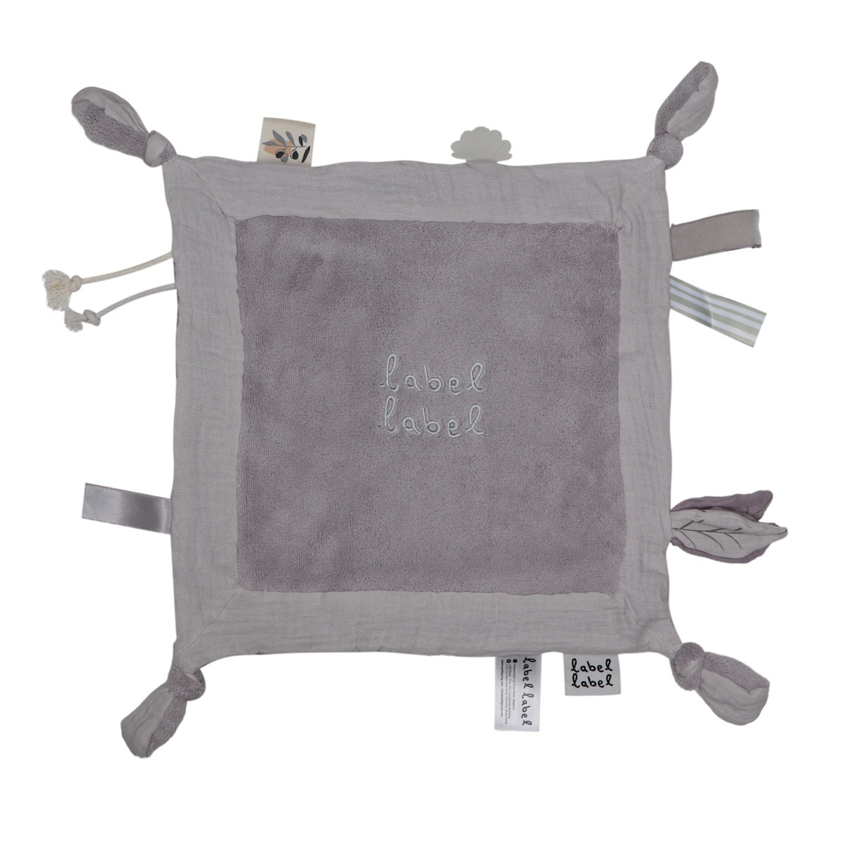Label Label Lichtgrijs Knuffeldoekje