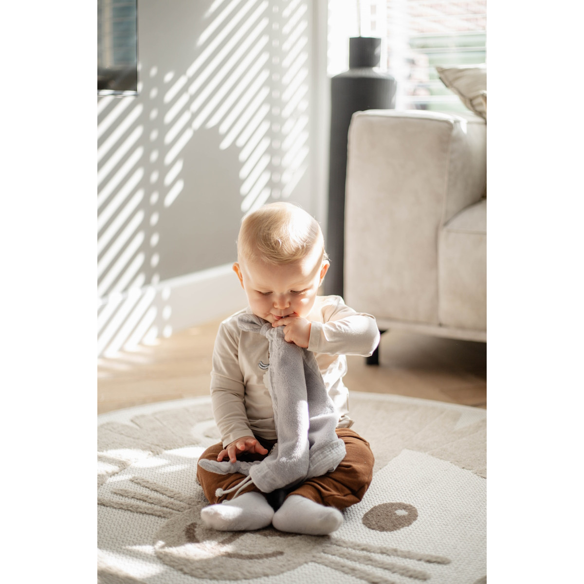 Label Label Lichtgrijs Knuffeldoekje