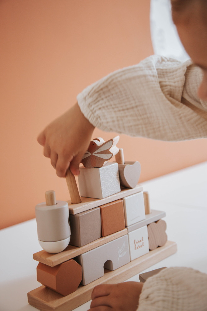 Label Label Nougat Houten Blokken